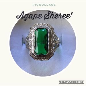 5 CT Emerald Cut Emerald in 925 Sterling Silver